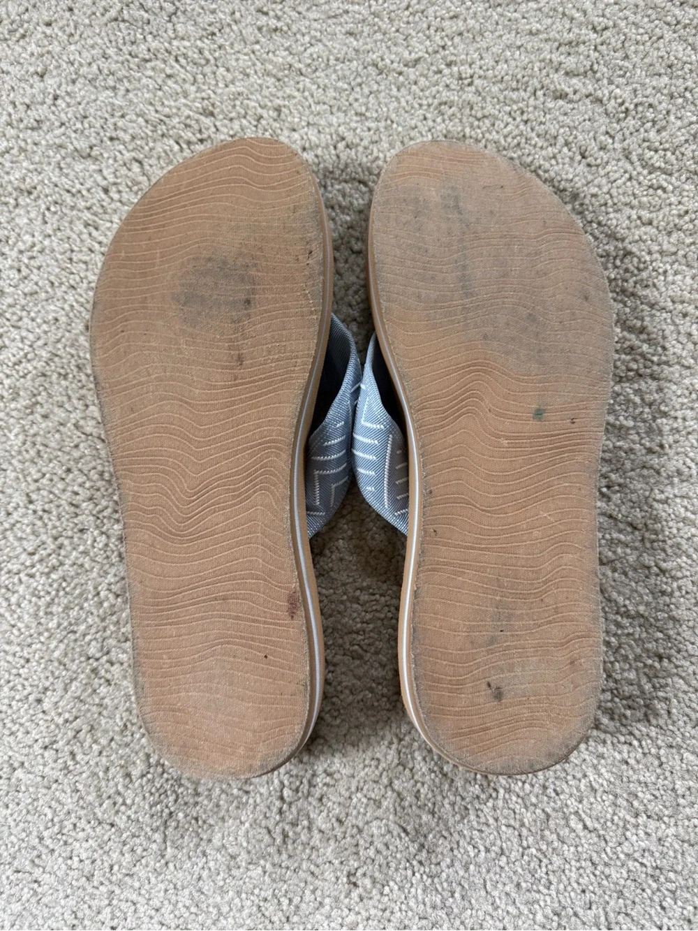 Reef Womens Light Blue Flip Flop Sandals Spring Woven Cushion Comfort Size 10